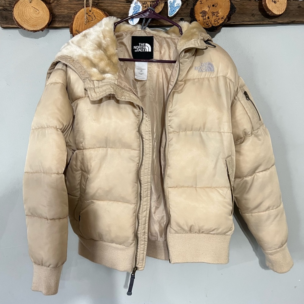 The North Face Puffer Jacket with fur hood Large